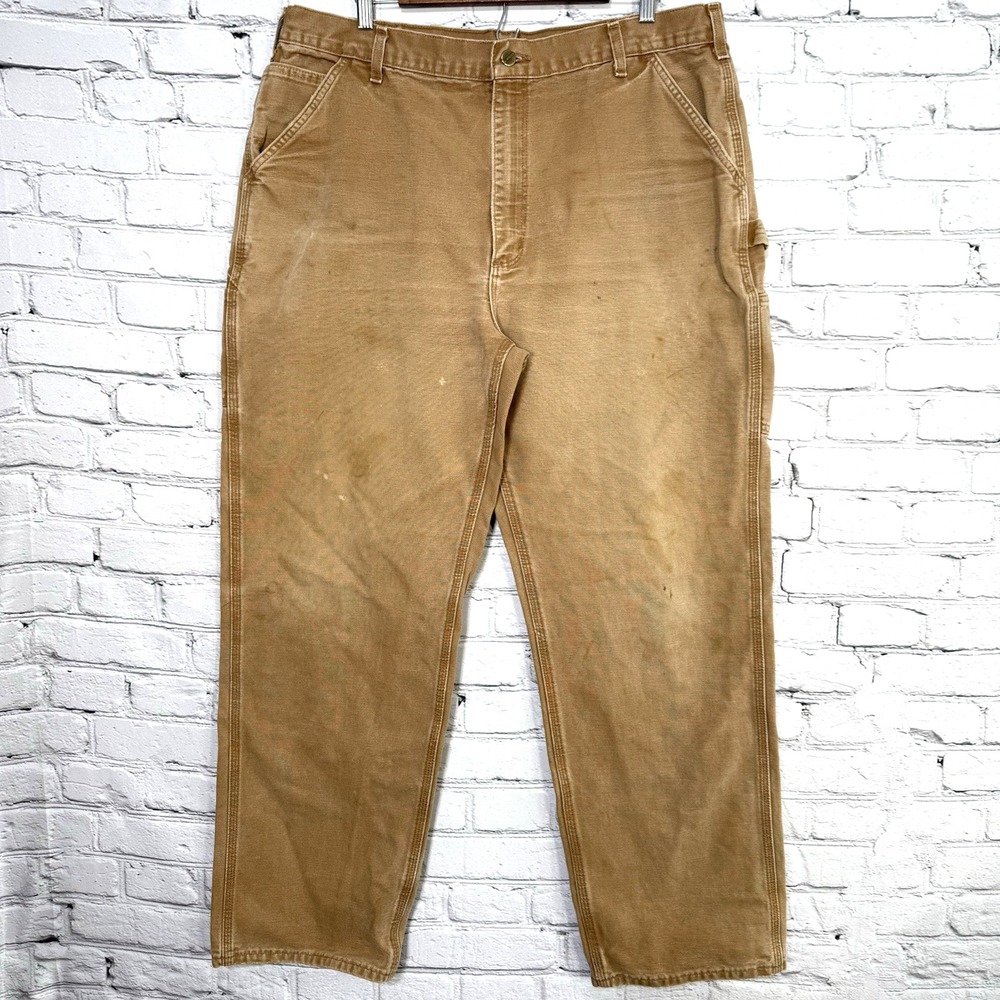 Carhartt Mens Washed Duck Work Pants 38x33 Original Dungaree Fit B11-BRN 2018 *A